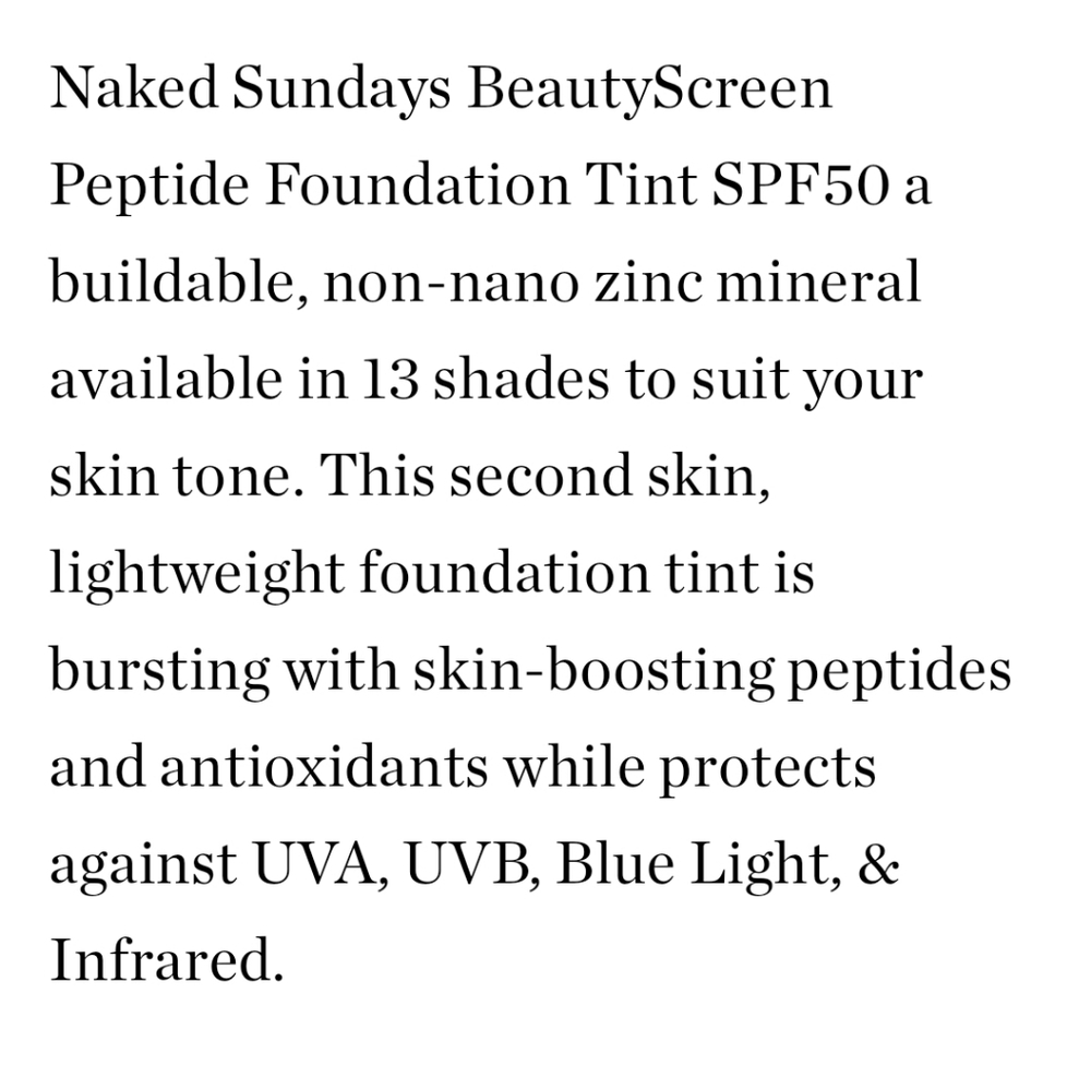 NIB NAKED SUNDAYS BEAUTY SCREEN FOUNDATION SKIN TINT - Picture 4 of 14